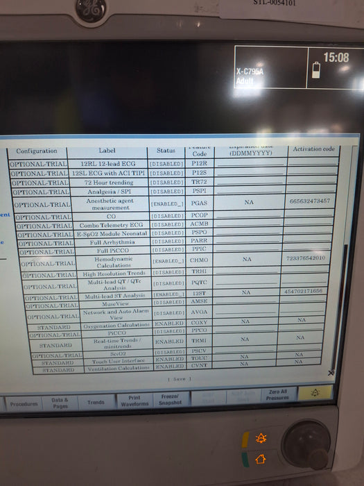 GE Healthcare Carescape B650 Anesthesia Care Patient Monitor