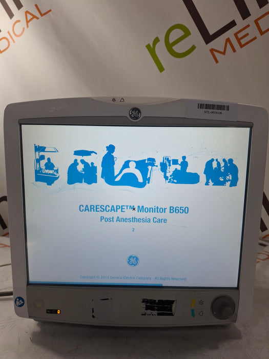 GE Healthcare Carescape B650 Post Anesthesia Care Patient Monitor