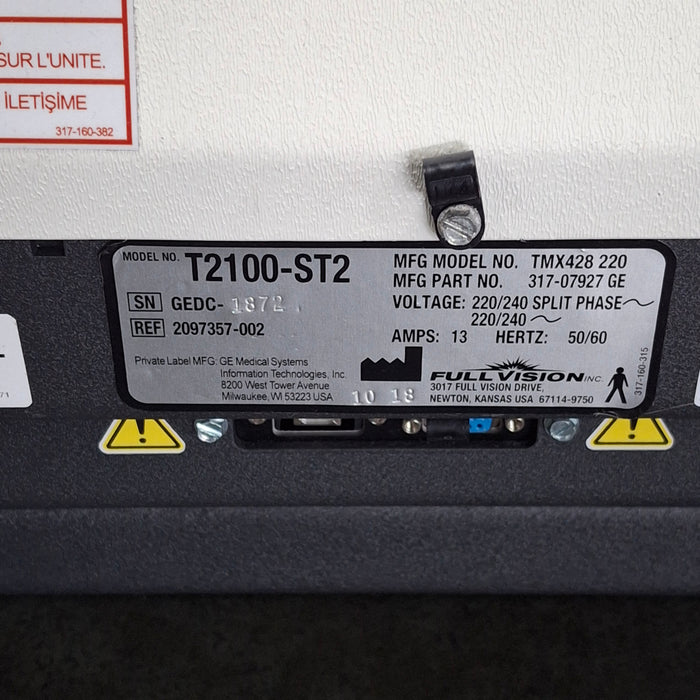 GE Healthcare T2100-ST2 Stress Test Treadmill
