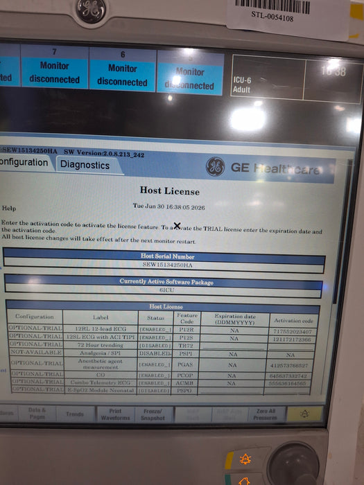 GE Healthcare Carescape B650 Critical Care Patient Monitor