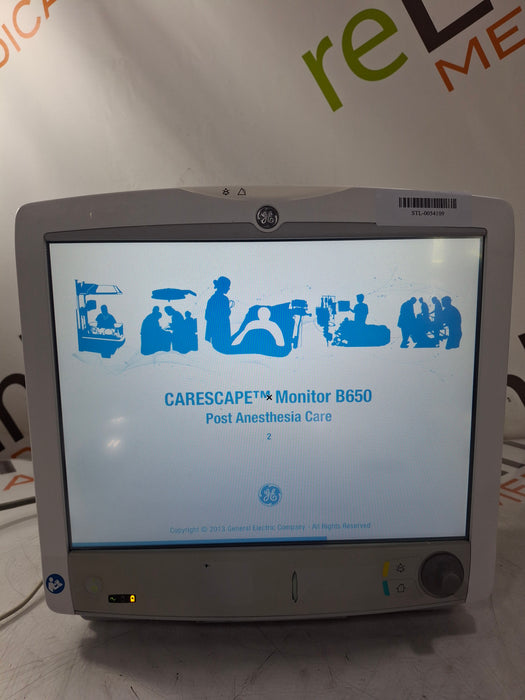 GE Healthcare Carescape B650 Post Anesthesia Care Patient Monitor