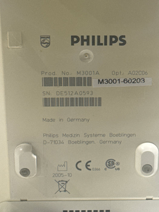 Philips M3001A-A02C06 OxiMax SpO2, NIBP, ECG, Temp, IBP MMS Module