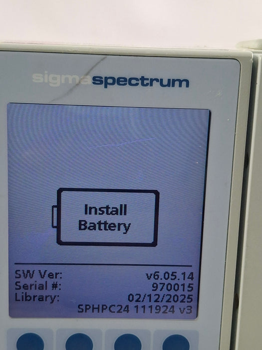 Baxter Sigma Spectrum 6.05.14 without Battery Infusion Pump