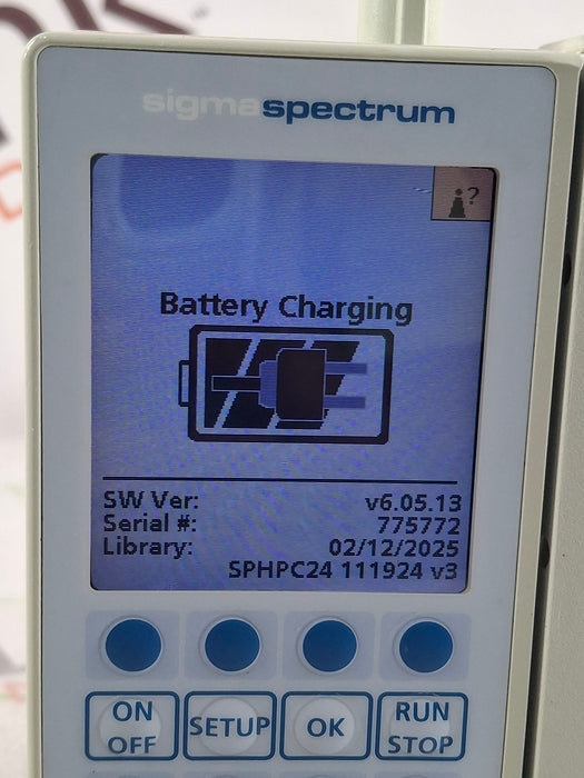 Baxter Sigma Spectrum 6.05.13 with B/G Battery Infusion Pump