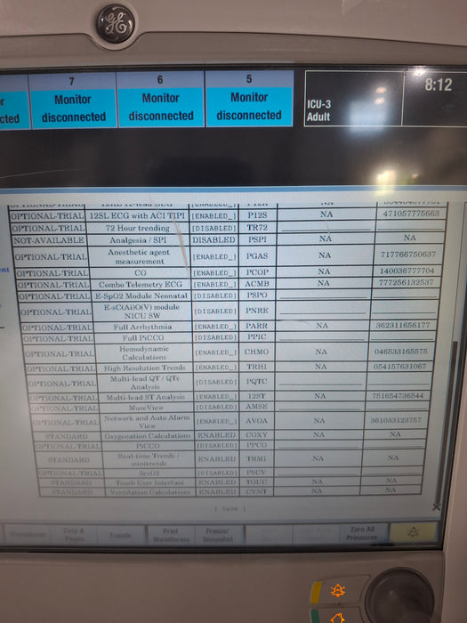 GE Healthcare Carescape B650 Critical Care Patient Monitor