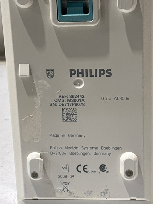 Philips M3001A-A01C06 Fast SpO2, NIBP, ECG, Temp, IBP MMS Module