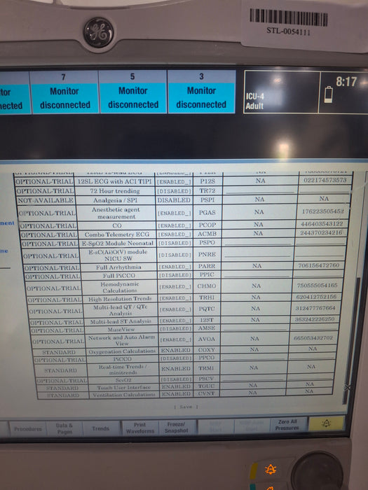 GE Healthcare Carescape B650 Critical Care Patient Monitor