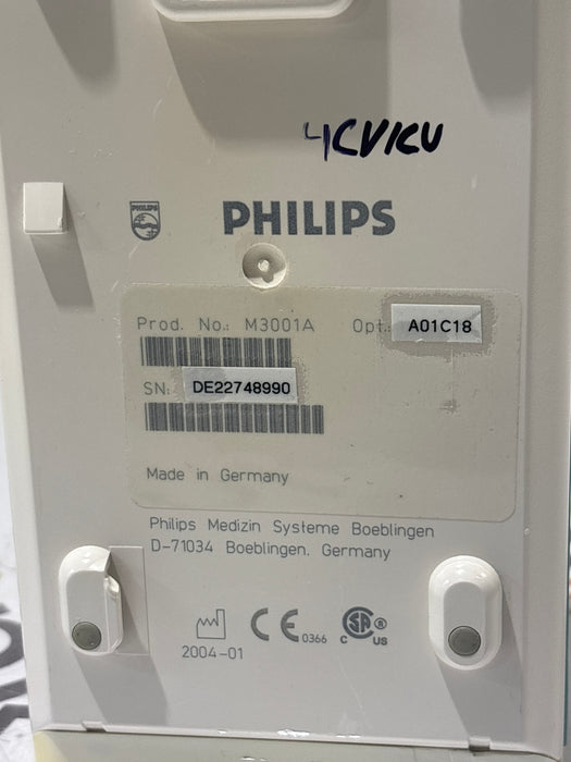 Philips M3001A-A01C18 Fast SpO2, NIBP, 12 lead ECG, Temp, IBP MMS Module