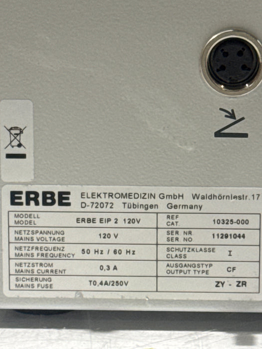 ERBE USA 20325-100 EIP 2 Single Footswitch
