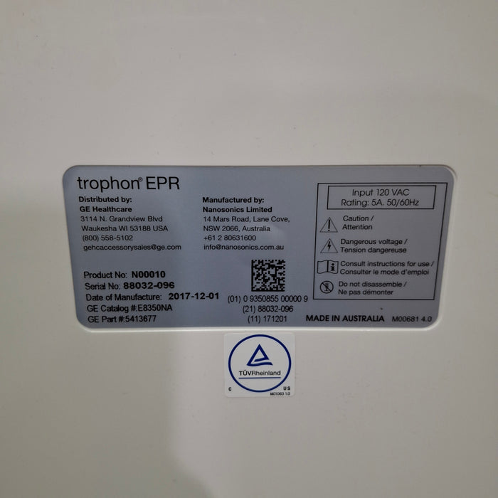 NanoSonics Trophon EPR High Level Disinfection