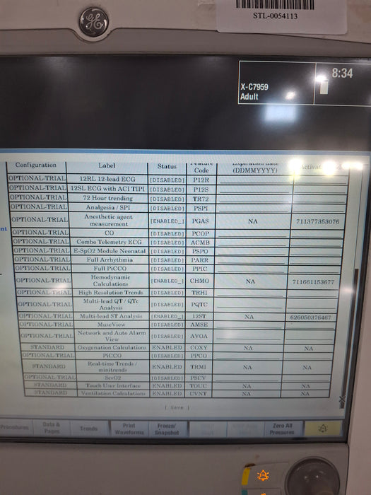 GE Healthcare Carescape B650 Anesthesia Care Patient Monitor
