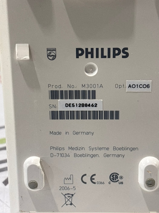 Philips M3001A-A01C06 Fast SpO2, NIBP, ECG, Temp, IBP MMS Module