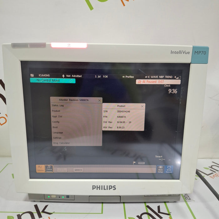 Philips IntelliVue MP70 Patient Monitor