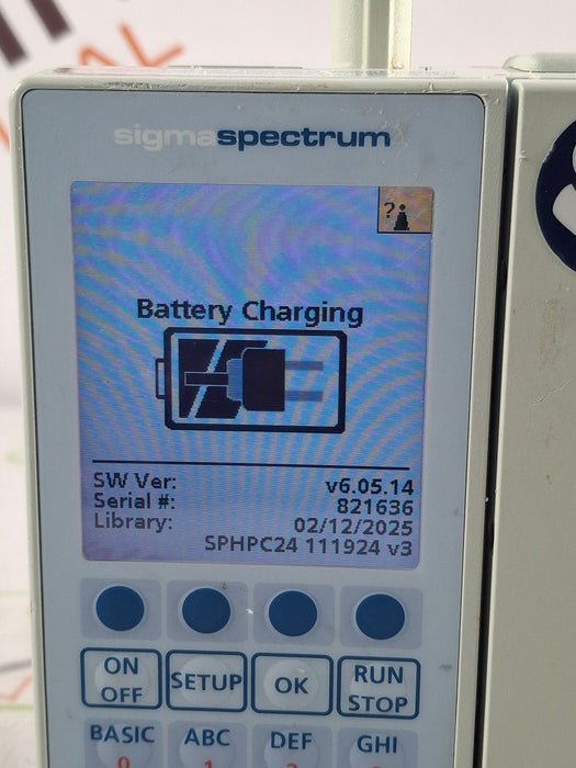 Baxter Sigma Spectrum 6.05.14 with B/G Battery Infusion Pump