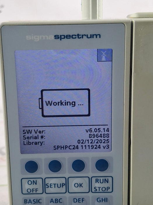Baxter Sigma Spectrum 6.05.14 with B/G Battery Infusion Pump