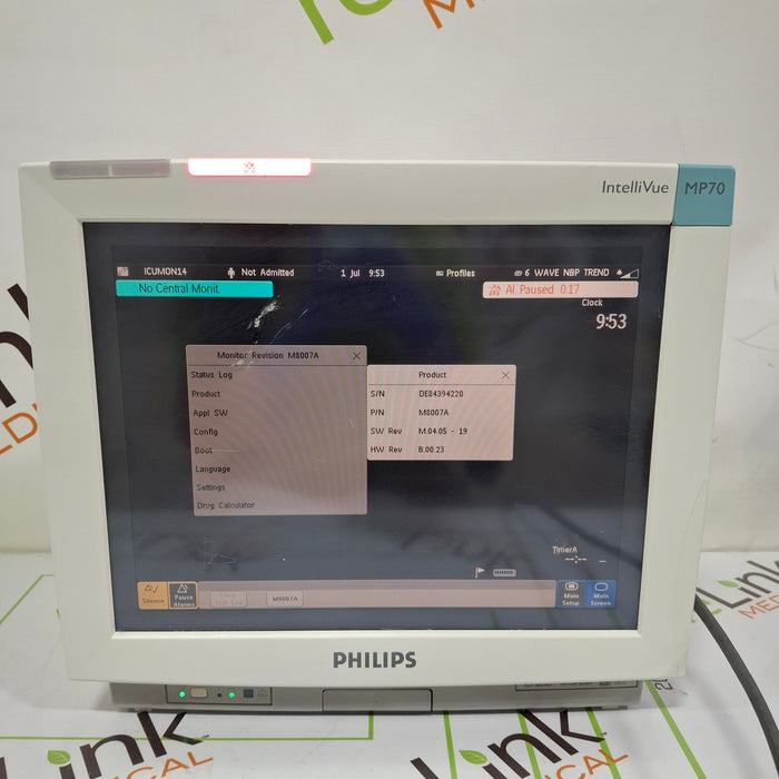 Philips IntelliVue MP70 Patient Monitor