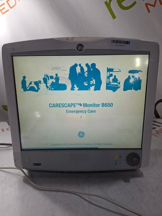GE Healthcare Carescape B650 Emergency Care Patient Monitor