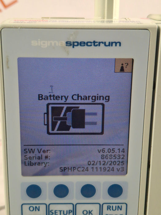 Baxter Sigma Spectrum 6.05.14 with B/G Battery Infusion Pump