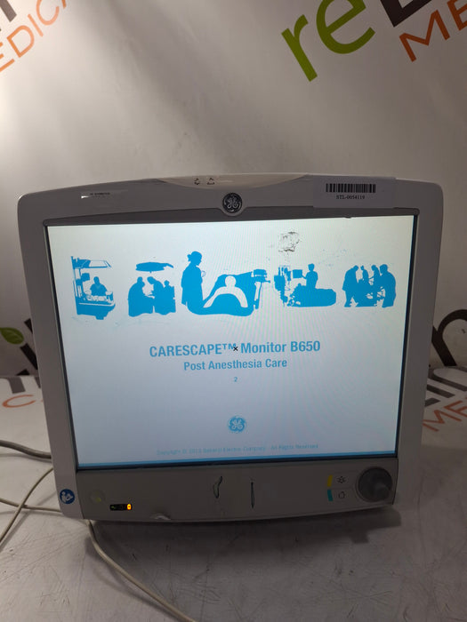 GE Healthcare Carescape B650 Post Anesthesia Care Patient Monitor