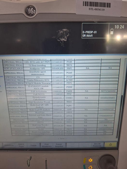 GE Healthcare Carescape B650 Post Anesthesia Care Patient Monitor