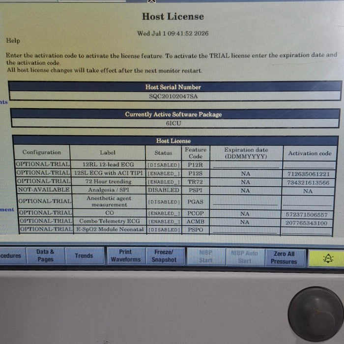 GE Healthcare Carescape B650 Critical Care Patient Monitor