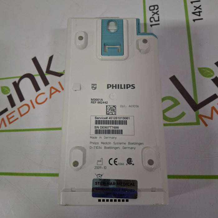 Philips M3001A-A01C06 Fast SpO2, NIBP, ECG, Temp, IBP MMS Module