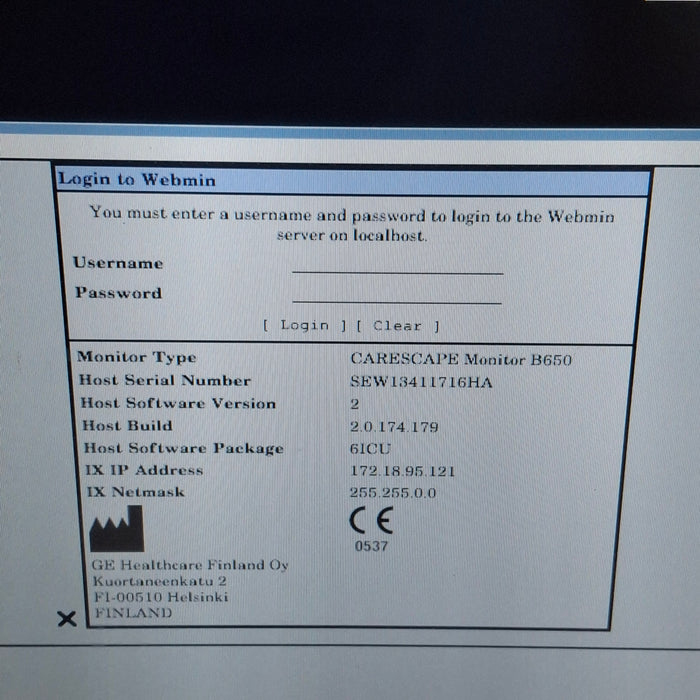 GE Healthcare Carescape B650 Critical Care Patient Monitor