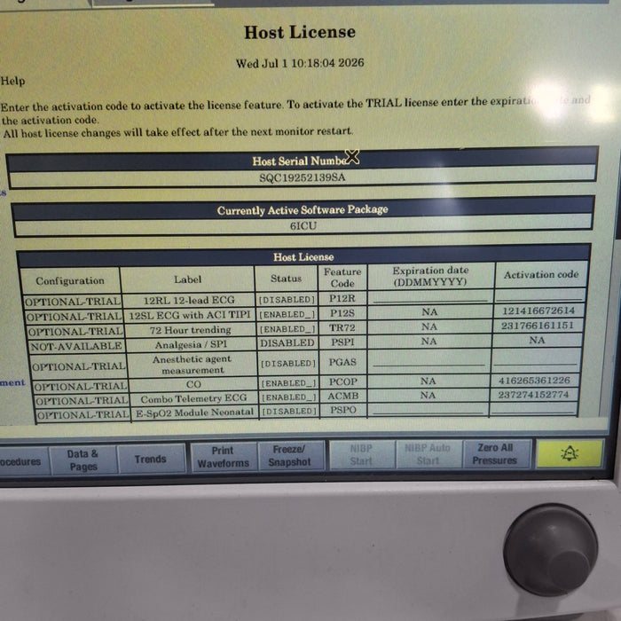 GE Healthcare Carescape B650 Critical Care Patient Monitor