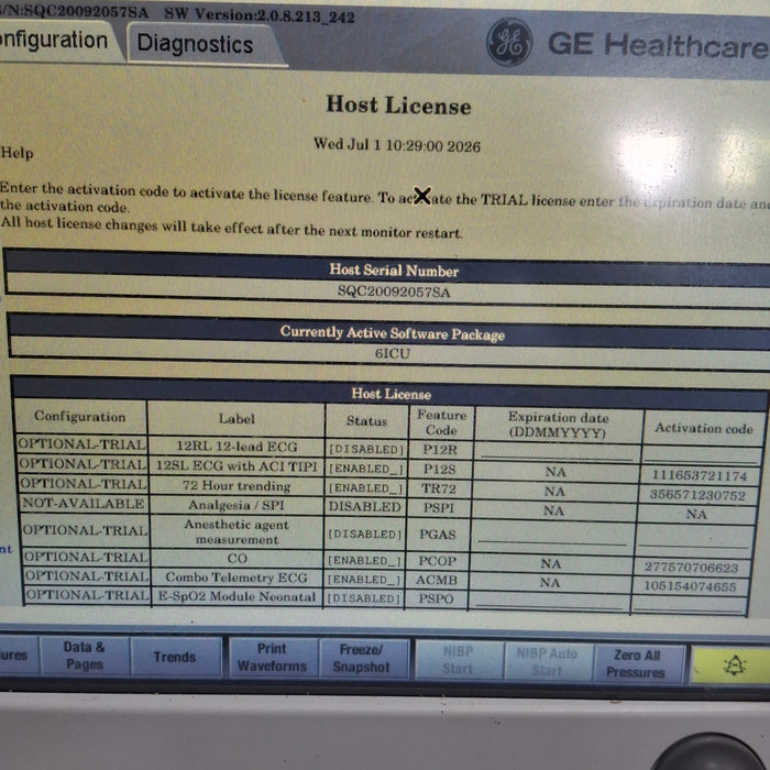 GE Healthcare Carescape B650 Critical Care Patient Monitor