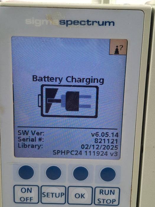 Baxter Sigma Spectrum 6.05.14 with B/G Battery Infusion Pump