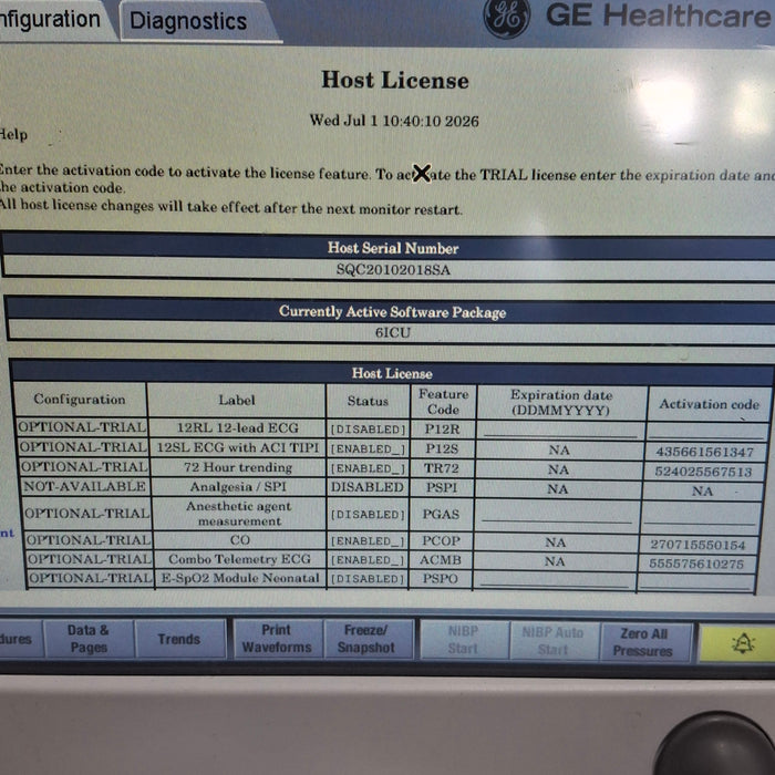 GE Healthcare Carescape B650 Critical Care Patient Monitor