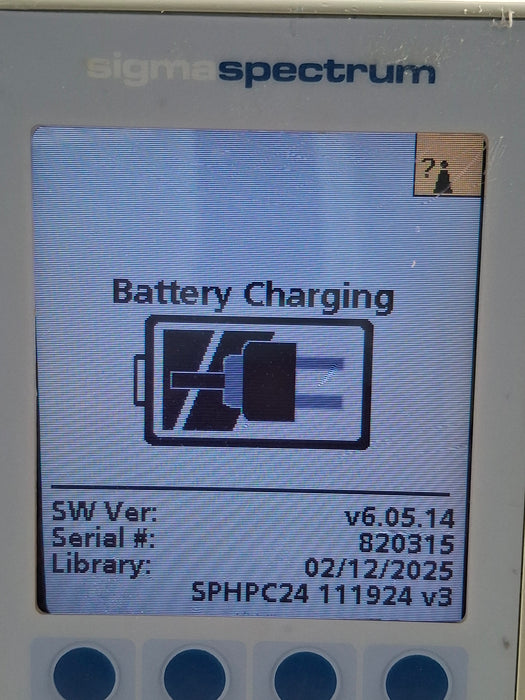 Baxter Sigma Spectrum 6.05.14 with B/G Battery Infusion Pump