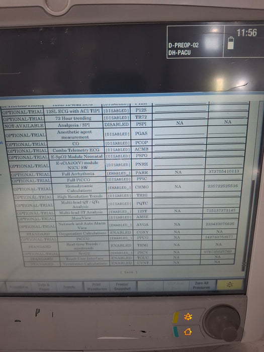 GE Healthcare Carescape B650 Post Anesthesia Care Patient Monitor