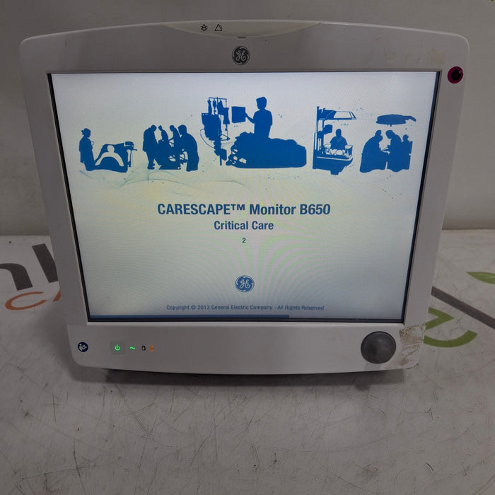 GE Healthcare Carescape B650 Critical Care Patient Monitor