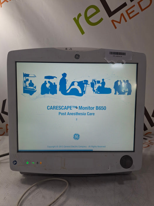 GE Healthcare Carescape B650 Post Anesthesia Care Patient Monitor