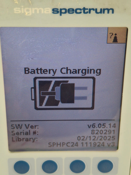 Baxter Sigma Spectrum 6.05.14 with A/B/G/N Battery Infusion Pump