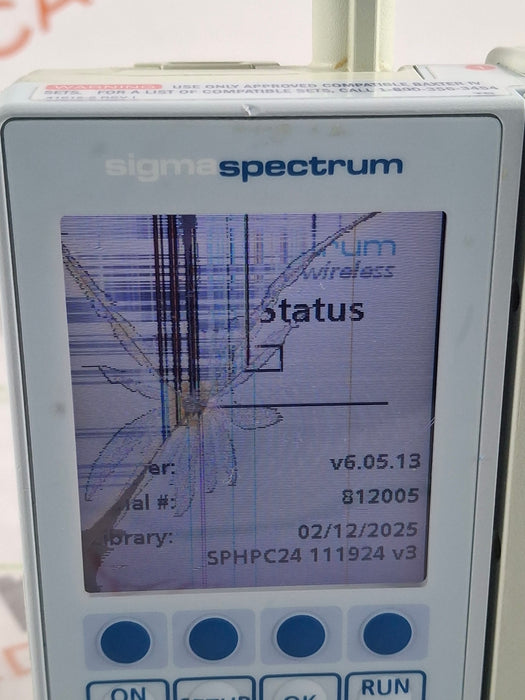 Baxter Sigma Spectrum 6.05.13 with B/G Battery Infusion Pump