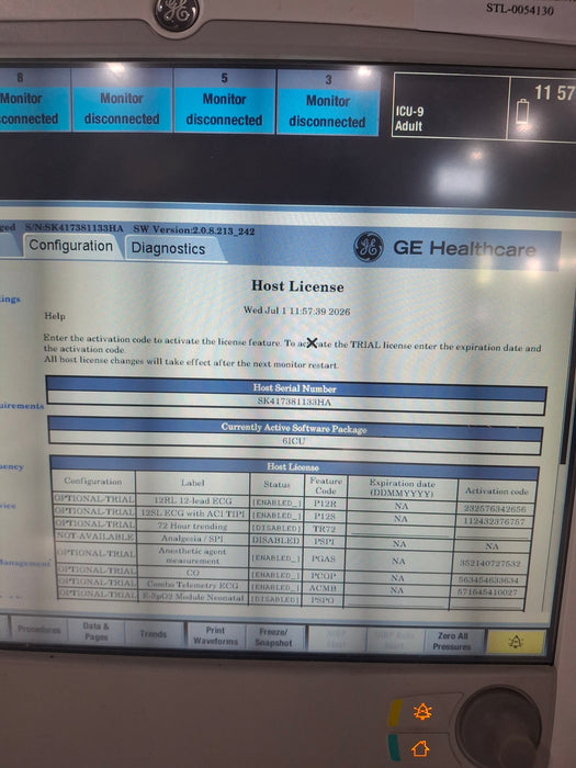 GE Healthcare Carescape B650 Critical Care Patient Monitor
