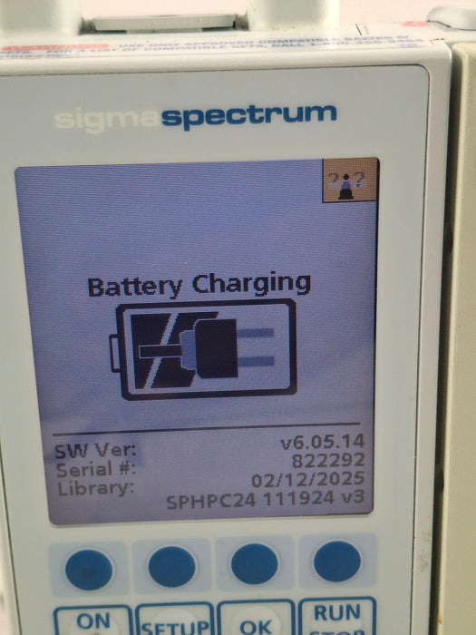 Baxter Sigma Spectrum 6.05.14 with A/B/G/N Battery Infusion Pump