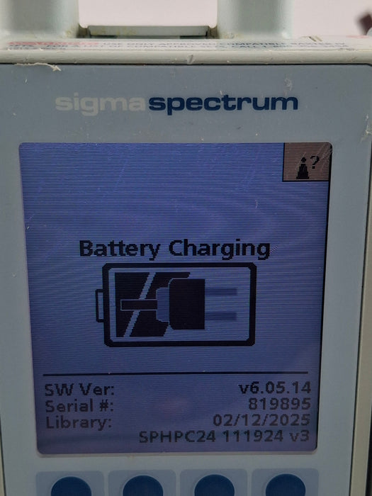 Baxter Sigma Spectrum 6.05.14 with A/B/G/N Battery Infusion Pump