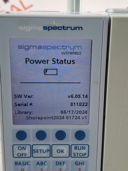 Baxter Sigma Spectrum 6.05.14 with B/G Battery Infusion Pump