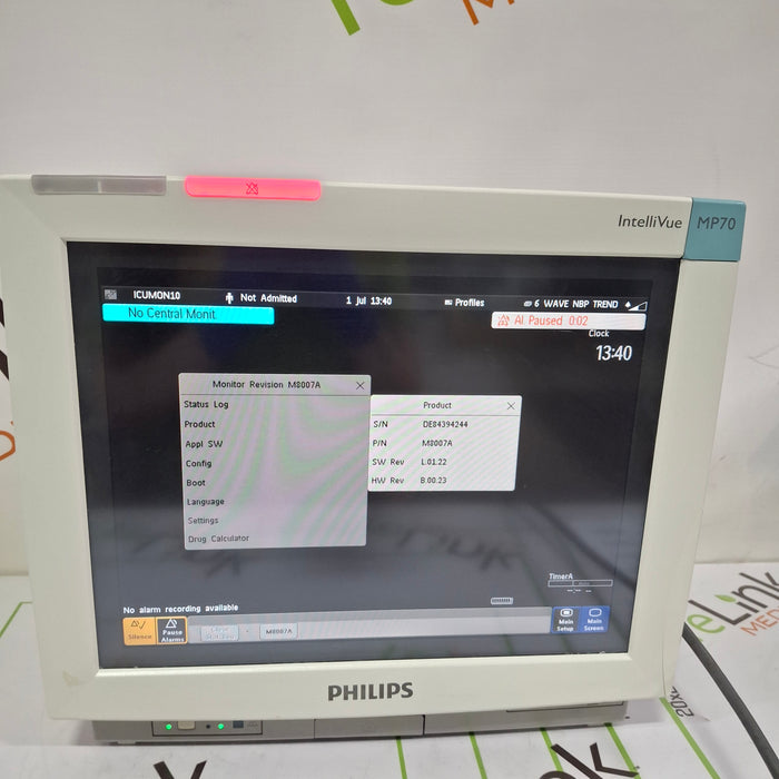Philips IntelliVue MP70 Patient Monitor
