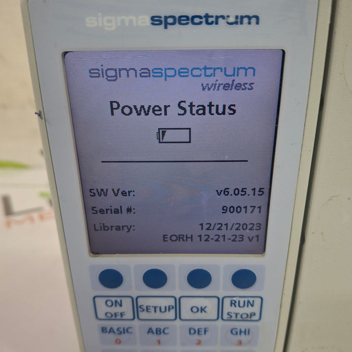 Baxter Sigma Spectrum 6.05.15 with B/G Battery Infusion Pump
