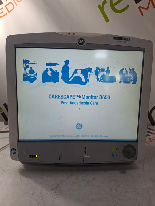 GE Healthcare Carescape B650 Post Anesthesia Care Patient Monitor