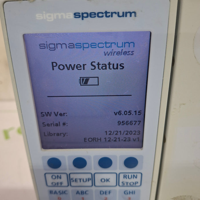 Baxter Sigma Spectrum 6.05.15 with B/G Battery Infusion Pump