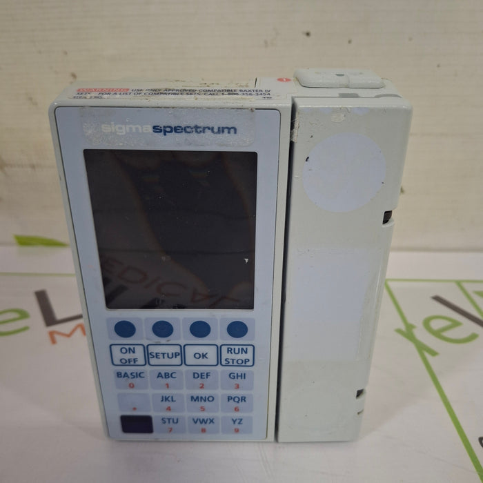 Baxter Sigma Spectrum w/Non Wireless or No Battery Infusion Pump