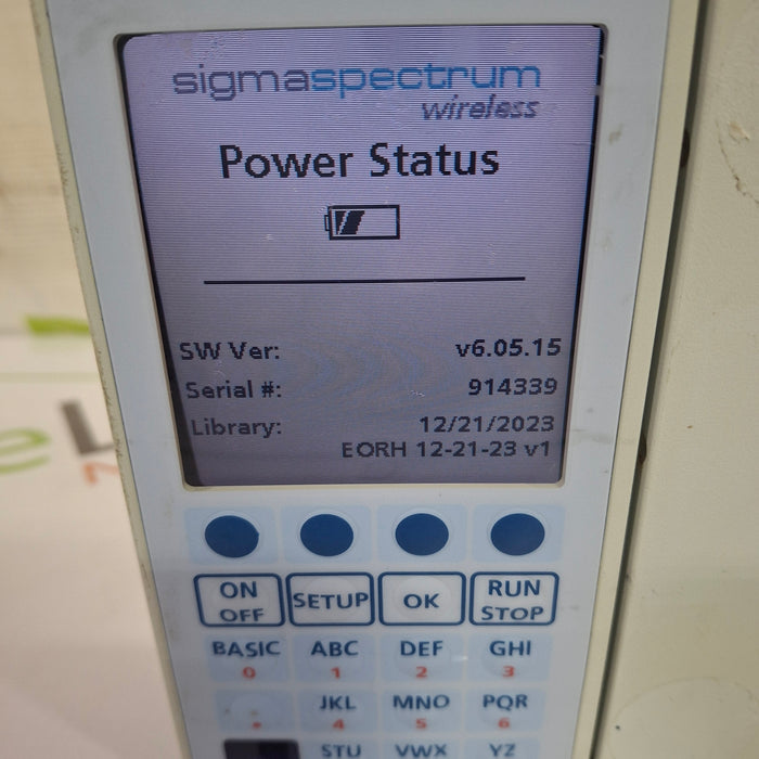 Baxter Sigma Spectrum 6.05.15 with B/G Battery Infusion Pump