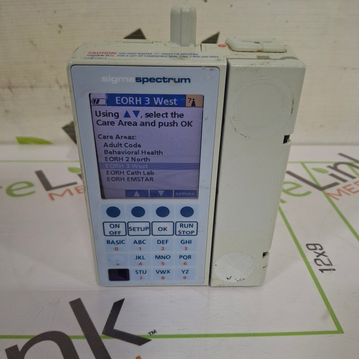 Baxter Sigma Spectrum 6.05.15 with B/G Battery Infusion Pump