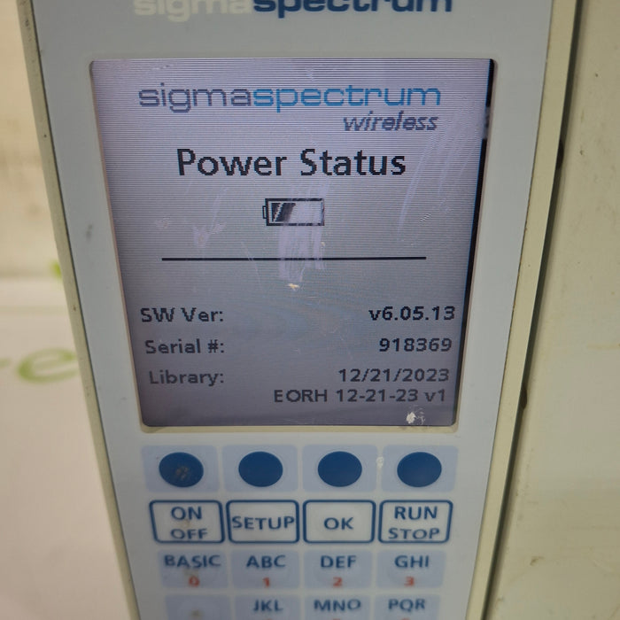 Baxter Sigma Spectrum 6.05.13 with B/G Battery Infusion Pump