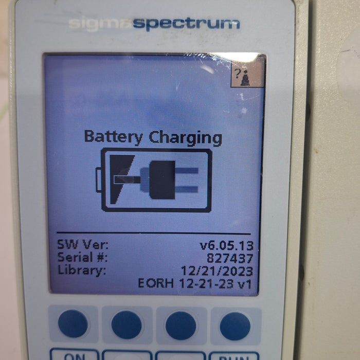Baxter Sigma Spectrum 6.05.13 with B/G Battery Infusion Pump